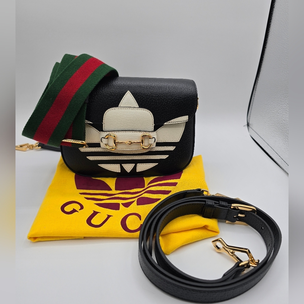NWOT Gucci X Adidas Horsebit 1955 Crossbody Bag 100% AUTHENTIC